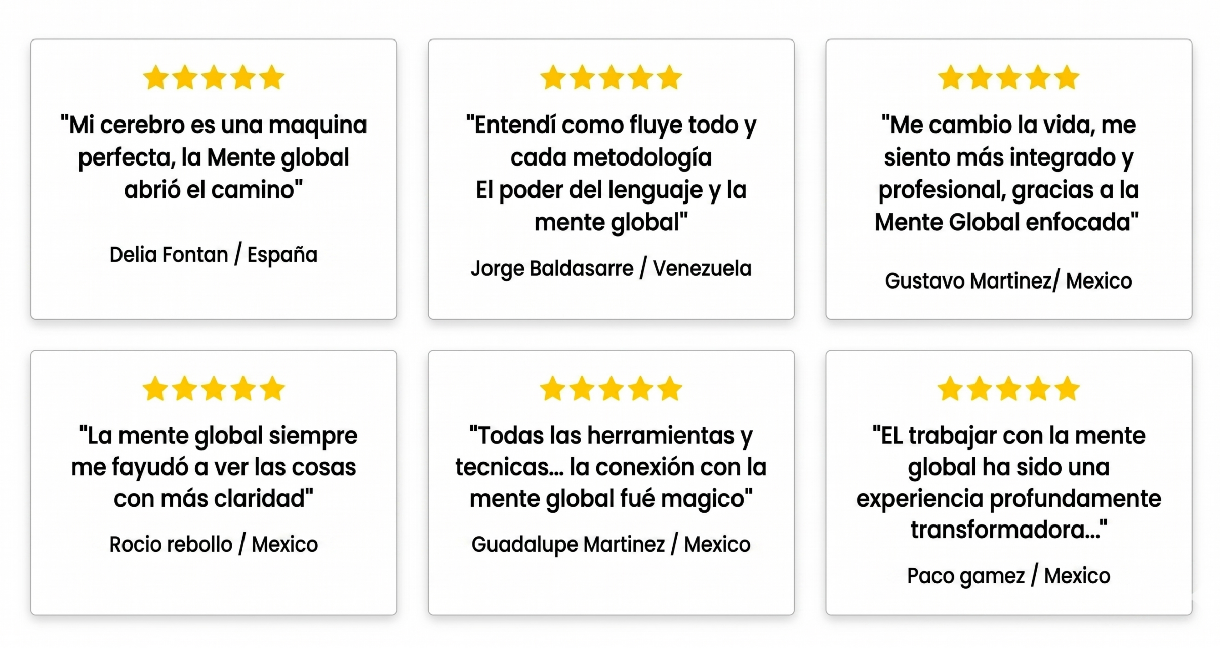 Testimonios Mente Global